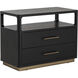Danette 36 X 19.5 inch Black Night Stand